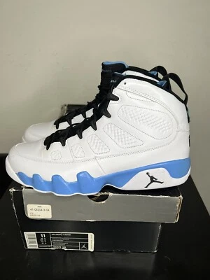 DS Jordan 9 Retro UNC Polvo Azul Talla 11 OG 2010 Carolina del Norte IV Muestra Turbo Foto 1 de 4