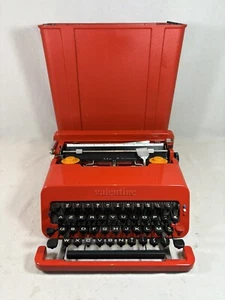 -maschine Schreiben Olivetti Valentine Rot Neu Typewriter New - Afbeelding 1 van 16