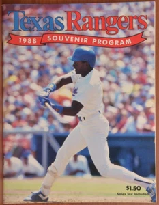 Texas Rangers Souvenir Programm 1988 - Bild 1 von 1