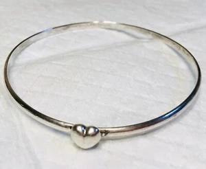 Adorable Brazalete Vintage Plata de Ley 925 Corazón Sólido 9 pulgadas Deseos Amor - Imagen 1 de 6