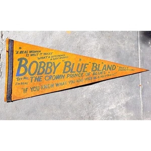 Original Bobby Blue Bland Pennant Felt Concert Promo Banner - Picture 1 of 2