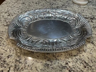 Wilton Armetale Acanthus Large Oval Tray Platter Keeps Hot/Hot Cold/Cold  - Image 1 of 4