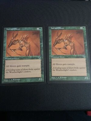 2x Horned Sliver Tempest MAGIC THE GATHERING MTG - Image 1 of 4