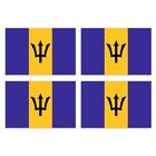 Barbados -Autoaufkleber Flagge Länder Sticker 4er Set 4,5x2,9cm