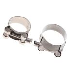 2x 36-39&40-43mm Stainless Steel Exhaust Silencer Link Pipe Hose Clamp Clips