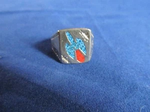 Herren Jungen Unisex Türkis Korallenchip Mode Ring verschiedene Größen - Bild 1 von 3