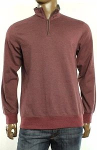 Nuevo suéter jersey a rayas Izod cuello simulado cuarto con cremallera para hombre M - Imagen 1 de 3