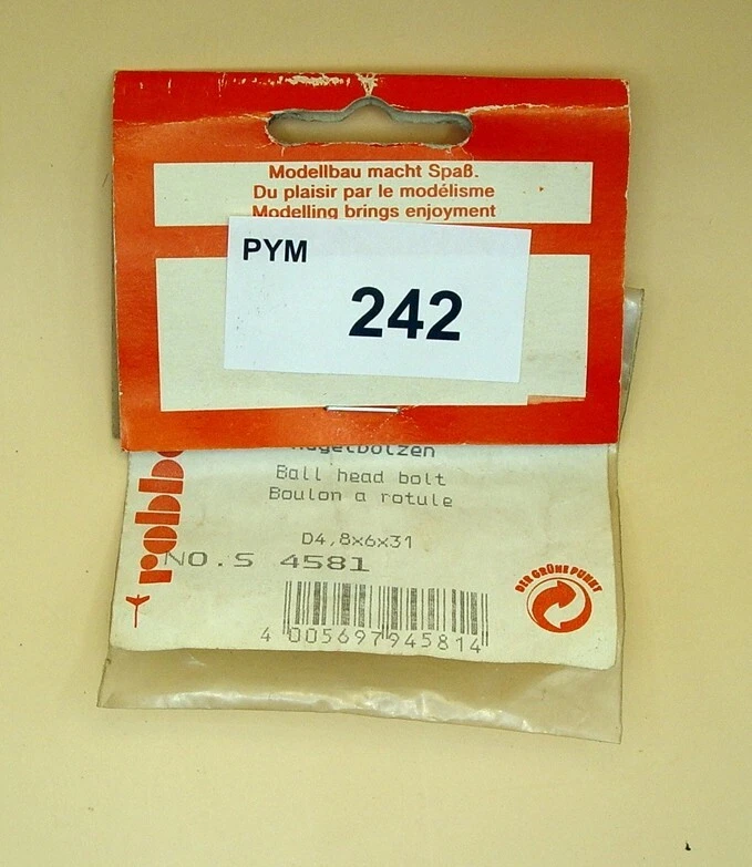 Robbe S 4581 Helikopter Kugelkopf D4, 8x6x31 NEU NOS in OVP - Bild 1 von 3