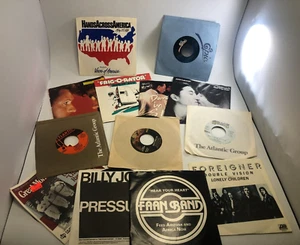 Lot Mix (13) Records 7" Single 45 rpm w/ Sleeves - Picture 1 of 4