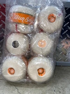 6 Pack of Altin Basik Crochet Thread 300. White In Color 100% Mercerized Cotton. - Picture 1 of 3