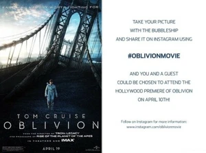 Oblivion movie 2013 Wondercon EXCLUSIVE promo card set Tom Cruise Morgan Freeman - Picture 1 of 2