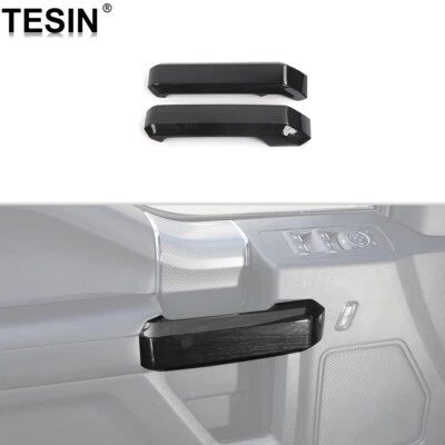 Door Handle Cover Trim For Ford F150 2015-20 2-Door Black Wood Grain Accessories - Изображение 1 из 4