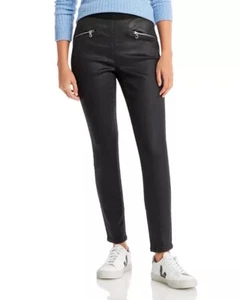 BLANK NYC Women’s Baxter Black Gray Coated Ankle Pants NWT Sz 26 Bikercore Moto - Picture 1 of 11