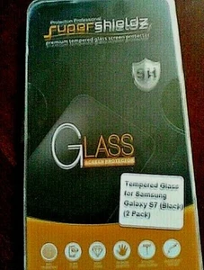 NEW SUPER SHIELDZS (2 Pack) Black Premium Tempered Glass Screen Protector - Picture 1 of 3