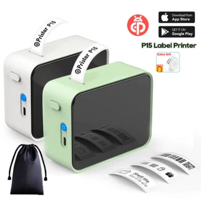 Bluetooth Label Maker Machine Portable Wireless Thermal Label Printer Sticker - Image 1 of 4