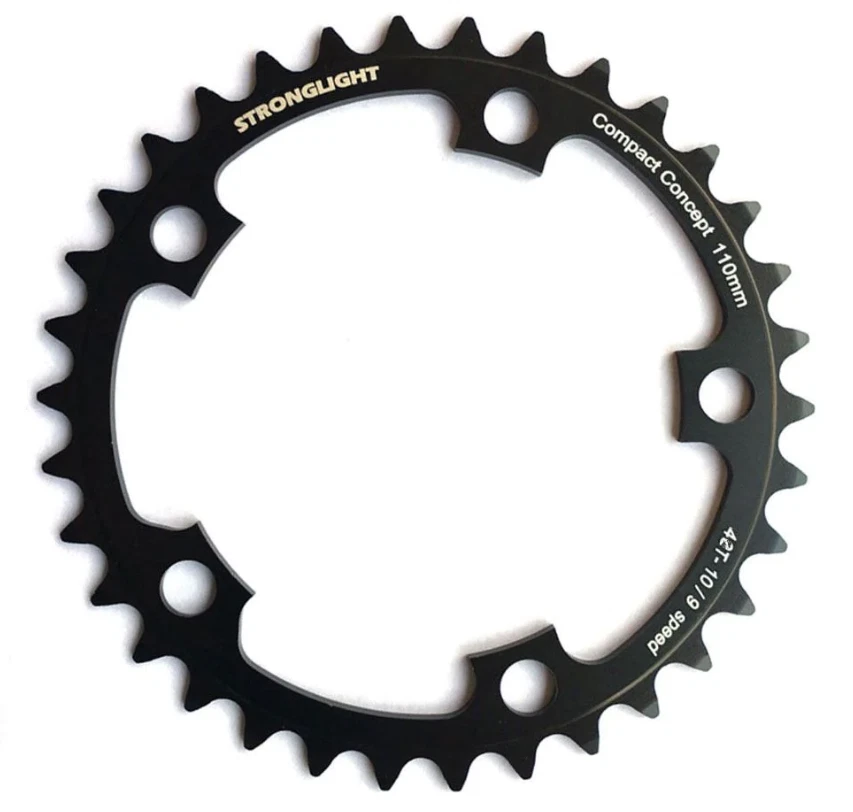 Stronglight Dural 5083 9/10 Speed Chainring | 110mm BCD  42T In Black - Image 1 of 1