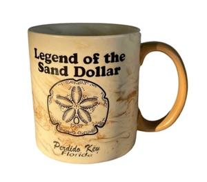 Legend of The Sand Dollar Perdido Schlüssel Florida Souvenir Kaffeebecher hellbraun marmoriert - Bild 1 von 9