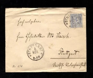 Stadtpost Stuttgart -  3 Pfg. Bedarf um 1890           (#6761) - Bild 1 von 1