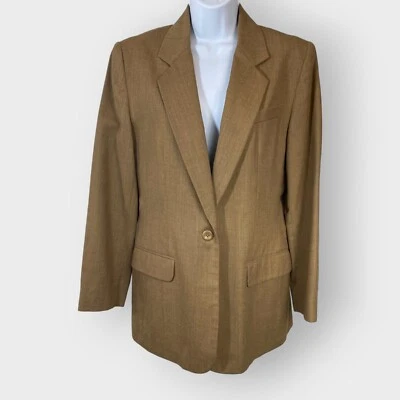Blazer Lands End Feminino | 8R | Bronzeado | Lã | Forrado | Carreira Negócios - Imagem 1 de 4
