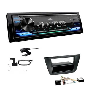 JVC Digital Autoradio DAB+ Bluetooth für Seat Exeo anthrazit ohne Canbus - Bild 1 von 6