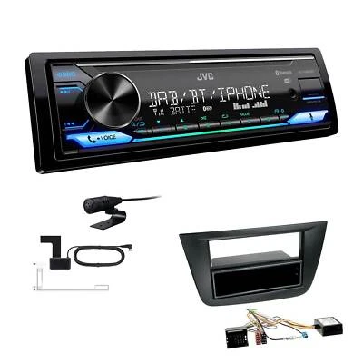JVC Digital Autoradio DAB+ Bluetooth für Seat Exeo anthrazit ohne Canbus - Bild 1 von 4
