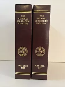 1997 National Geographic Magazines with Maps & leather cases - Picture 1 of 6