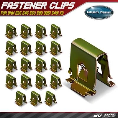 20 piezas clips de retención de panel de ajuste de acero galvanizado de 13 mm para BMW E36 E46 E60 E83 Foto 1 de 4