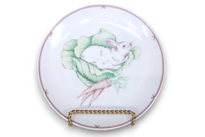 Vintage 1980 Fitz & Floyd Variations (4) 7" Salad Plates Bunny Rabbit Japan - Picture 1 of 7