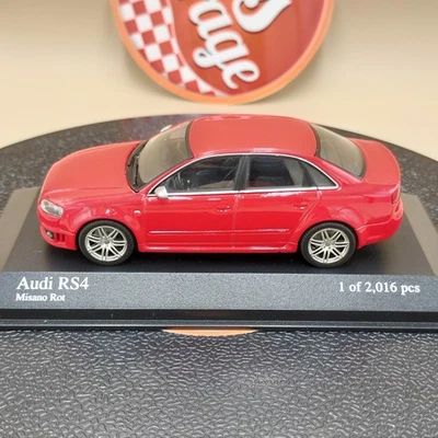 MINICHAMPS 1/43 Audi RS4 Red metallic 2005 400014600 diecast model - Image 1 of 4