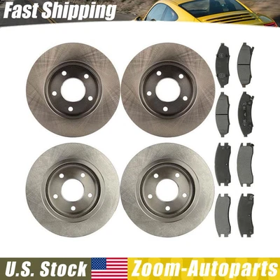 Kit de freio dianteiro + traseiro rotores e pastilhas para 1995 - 1997 1998 1999 Chevrolet Lumina - Imagem 1 de 4