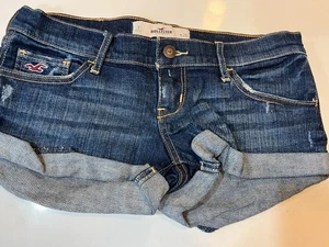 Women's Hollister Cutoff Jeans Shorts Sz 3 W 26 USED Blue Daisy Duke - Picture 1 of 6