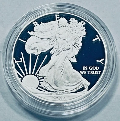 2008-W Proof 1oz .999 American Silver Eagle w/FULL OGP - Image 1 of 4