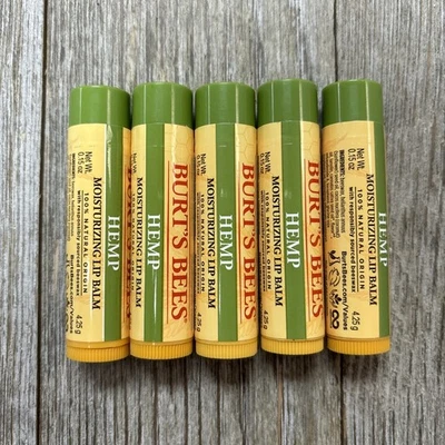 5 pack~Burt's Bees Hemp Moisturizing Lip Balm 100% Natural - Image 1 of 3
