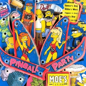 Stern Simpsons Pinball Party Pinball Machine Playfield Plastic Set NOS ORIGINAL - Picture 1 of 6