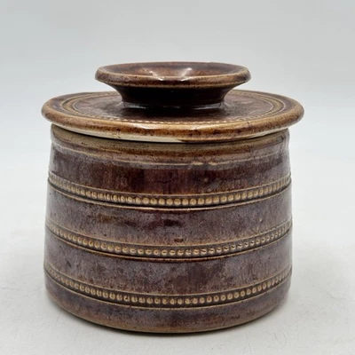 Gres du Berry Made In France Ceramic Sandstone Butter Crock Bell Vintage READ - Image 1 of 4