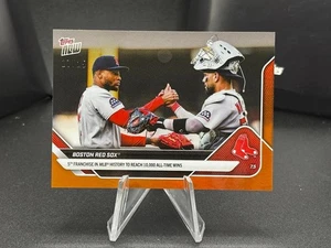 2025 Topps Now #389 Boston Red Sox 10,000th Win Orange Foil Parallel /25 - Picture 1 of 4