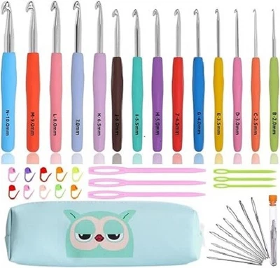 Juego Ganchos Ganchillo Trébol Amour Acero Pastel 14 Piezas Ergonómico Fácil Agarre Brillante Foto 1 de 4