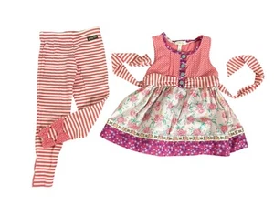 Matilda Jane 6 Astara Fancy Sara Shirt Friends Forever Foral Pink sz 4 leggings - Picture 1 of 5
