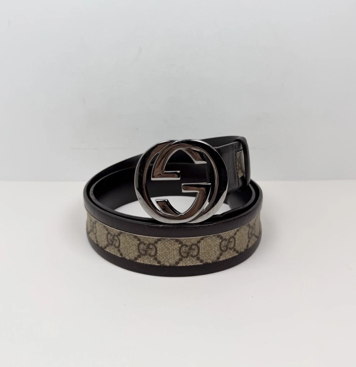 GUCCI ベルト ブラック 100/40 中古・古着通販】GUCCI (グッチ) レザーベルト ブラック サイズ:100