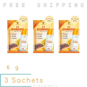 3 Sachets X 6 g Zolution EE Sunscreen SPF 50 PA+++ Nourishes Contains Vitamin E - Picture 1 of 10