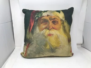 Designers Guild Sienna Linen Santa Claus Colorful Vintage Down Pillow 17"x17" - Picture 1 of 5