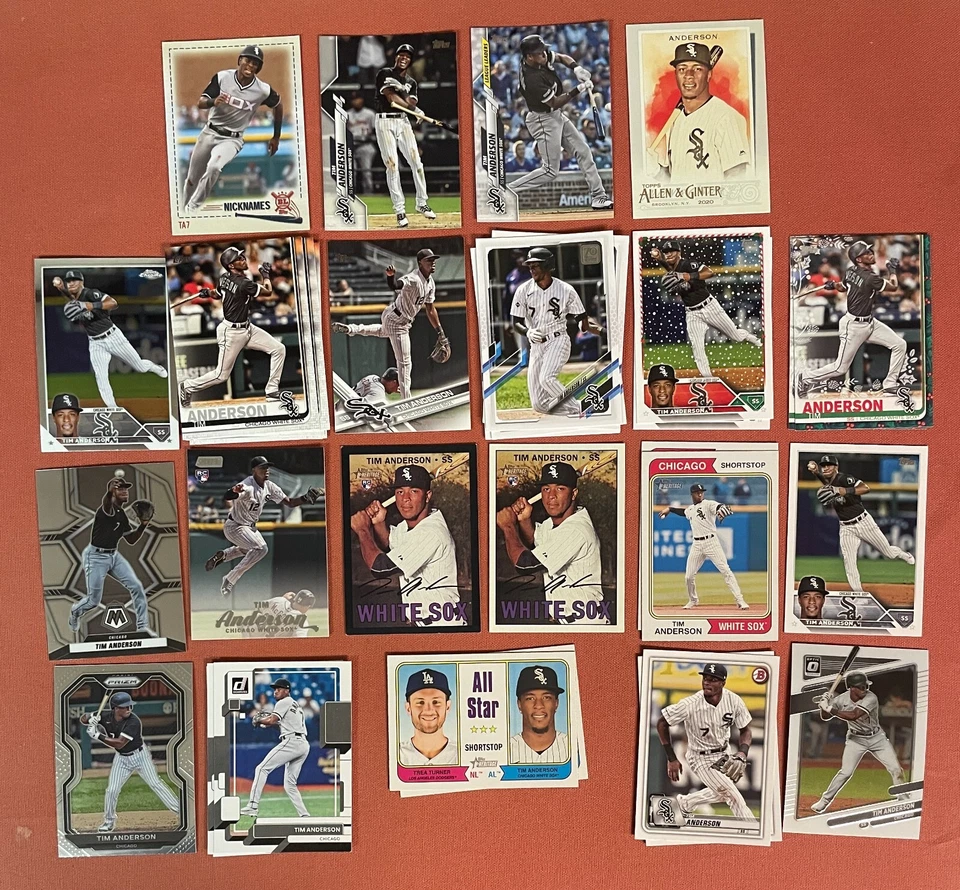 Tim Anderson Baseball Card Lot (38) Rookies, Parallel + White Sox Base - Image 1 of 1