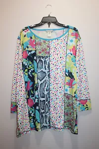 TÚNICA MUJER MÚLTIPLE CUELLO REDONDO MULTICOLOR TALLA 2X - Imagen 1 de 5