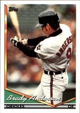 1994 Topps SPANISH BILINGUAL #145 Brady Anderson BALTIMORE ORIOLES