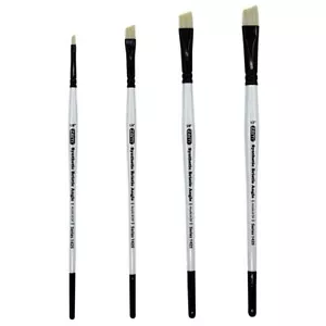 AS-231 White Bristle Synthetic Angles Brush Set 4 pcs - Picture 1 of 4