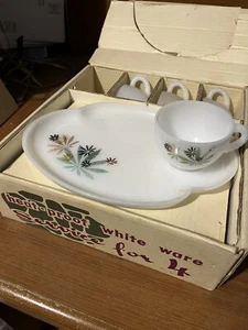 Vintage Milk Glass Tea Set Federal Glass Company - Picture 1 of 3
