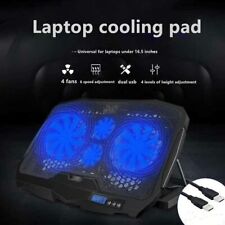 Dual USB Laptop Cooling Pad LED Radiator USB 5Fans Cooler Stand Game PC Notebook