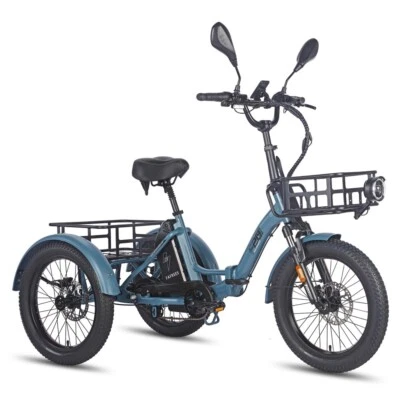 Fafrees 20 Zoll Elektro-Dreirad 48V Cargo Trike 3-Rad Fahrrad E-Bike 21AH AKKU