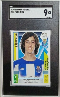 2019 Panini Futebol #381 Fabio Silva Rookie Sticker RC SGC 9 Mint Portugal - Image 1 of 2