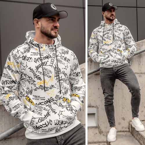 SACAI Felpa con cappuccio felpa con cappuccio pullover motivo stampa uomo uomo stampa BOLF Print